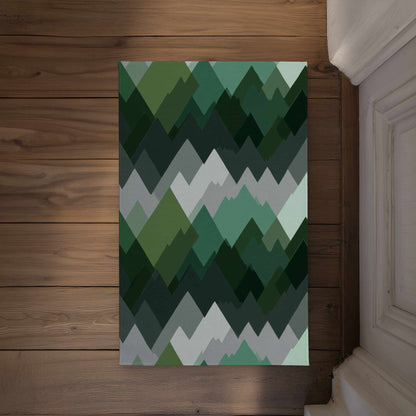 Evergreen Peaks Door Mat | Indoor Outdoor Home Decor Mat