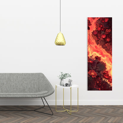 Seering Flowerbed - Black Canvas Decor Art | Stylish Design