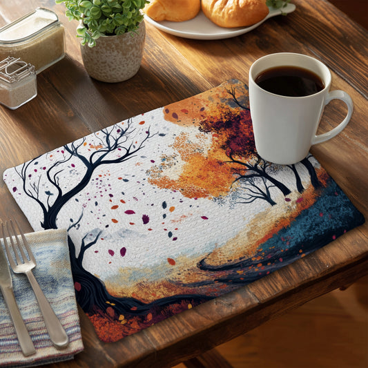 Cool weather - 14"x18" Braided Polyester Placemat
