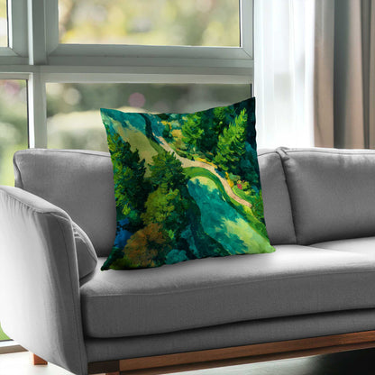 Coussin décoratif en sergé de polyester Peaceful Course | Accessoire de décoration intérieure