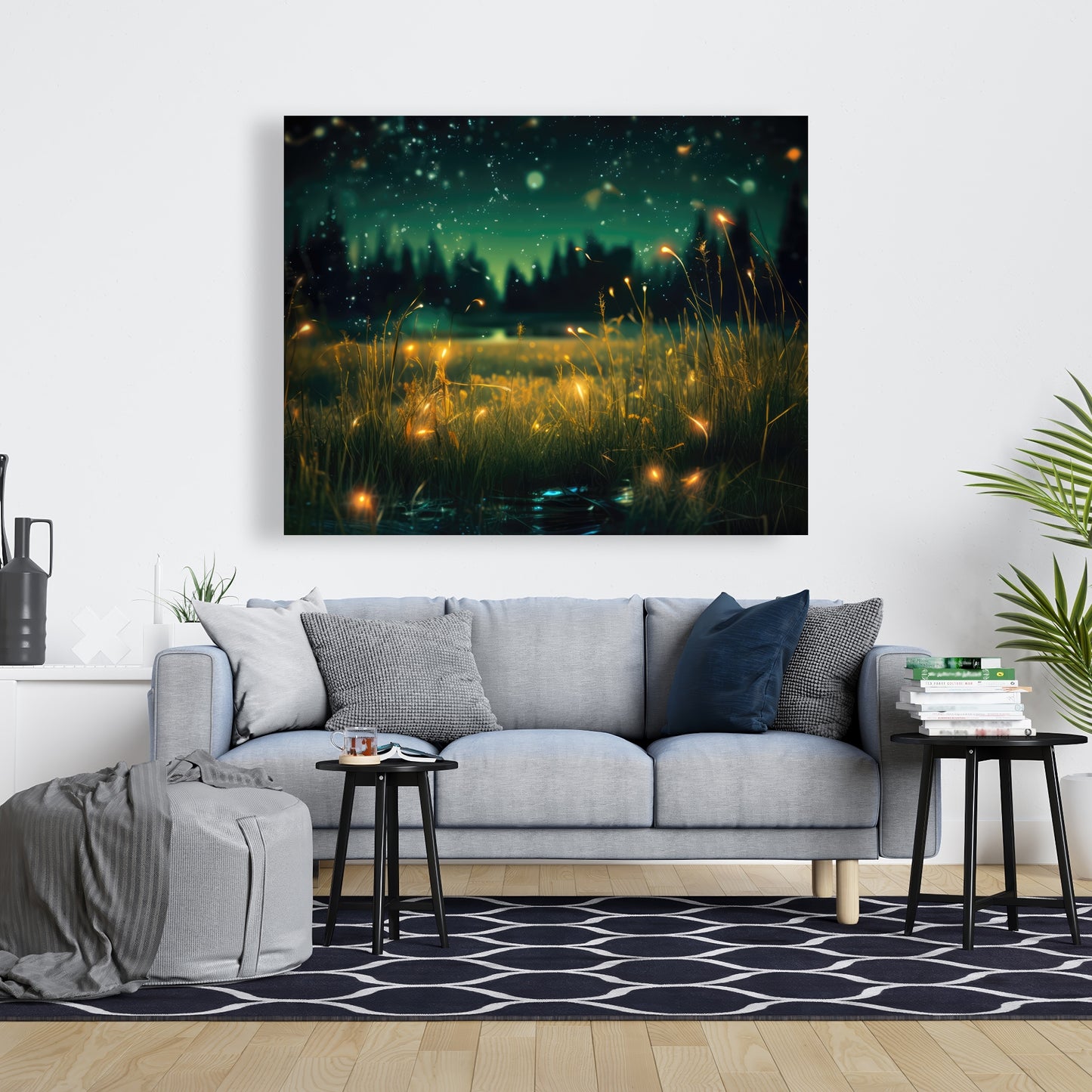 Light in the Dark - Black Canvas Wall Art for Home Decor