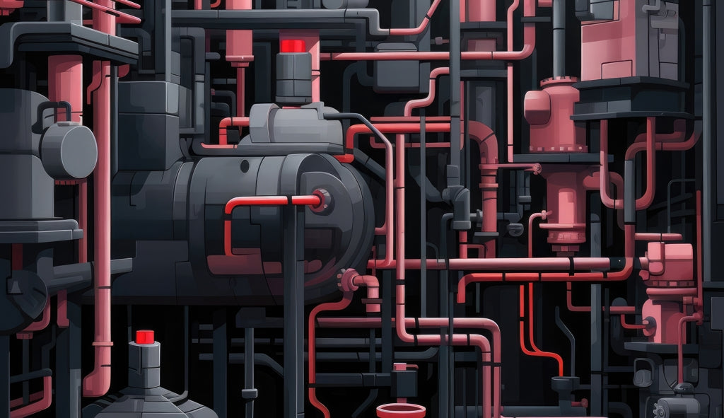 Dark Pipes Gray Indoor Outdoor Tablecloth for Home Decor