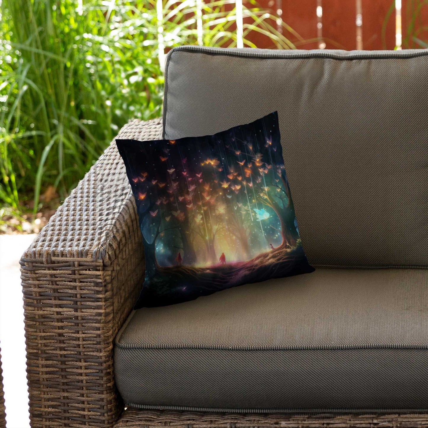 A dream come true - Orange poly twill throw pillow insert