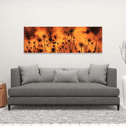 Ablaze - Black Canvas Home Decor for Modern Elegance