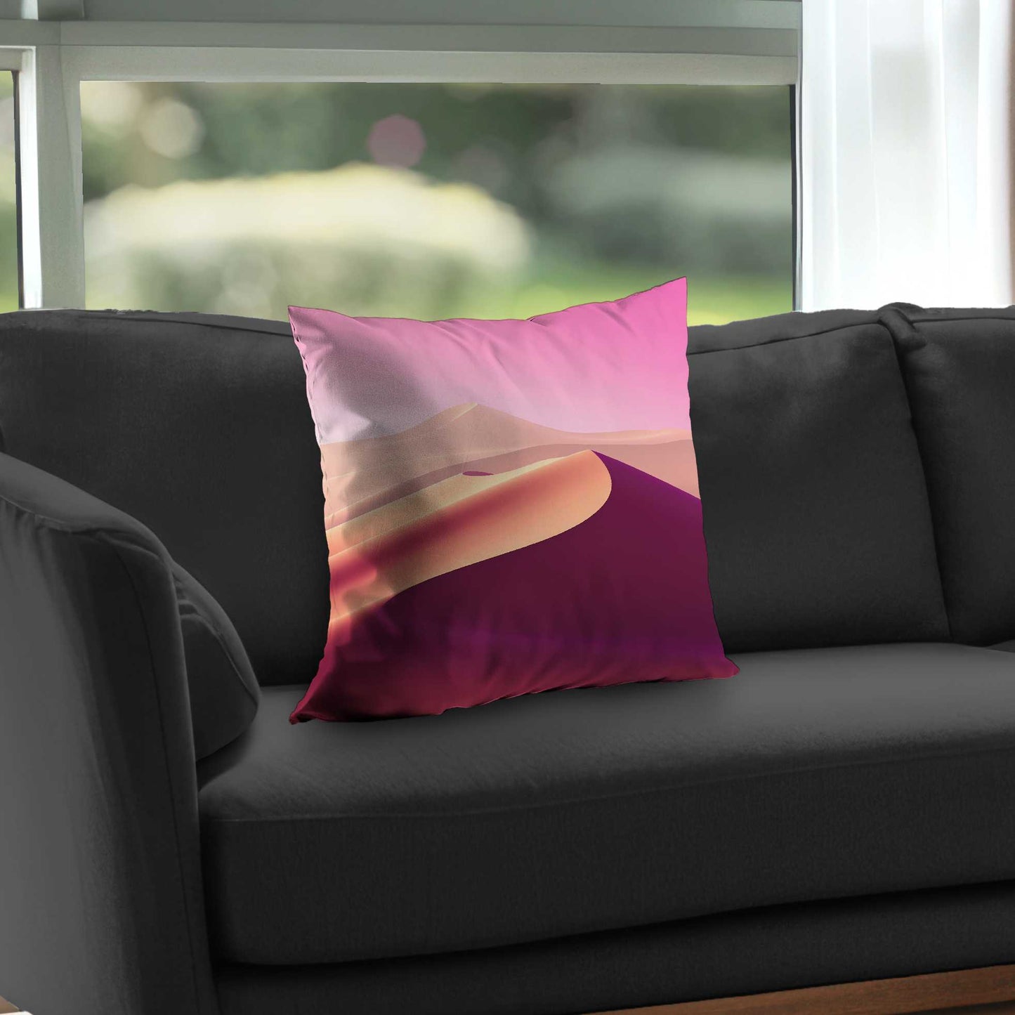 Calm dunes Purple Poly Twill Throw Pillow Insert | Decor