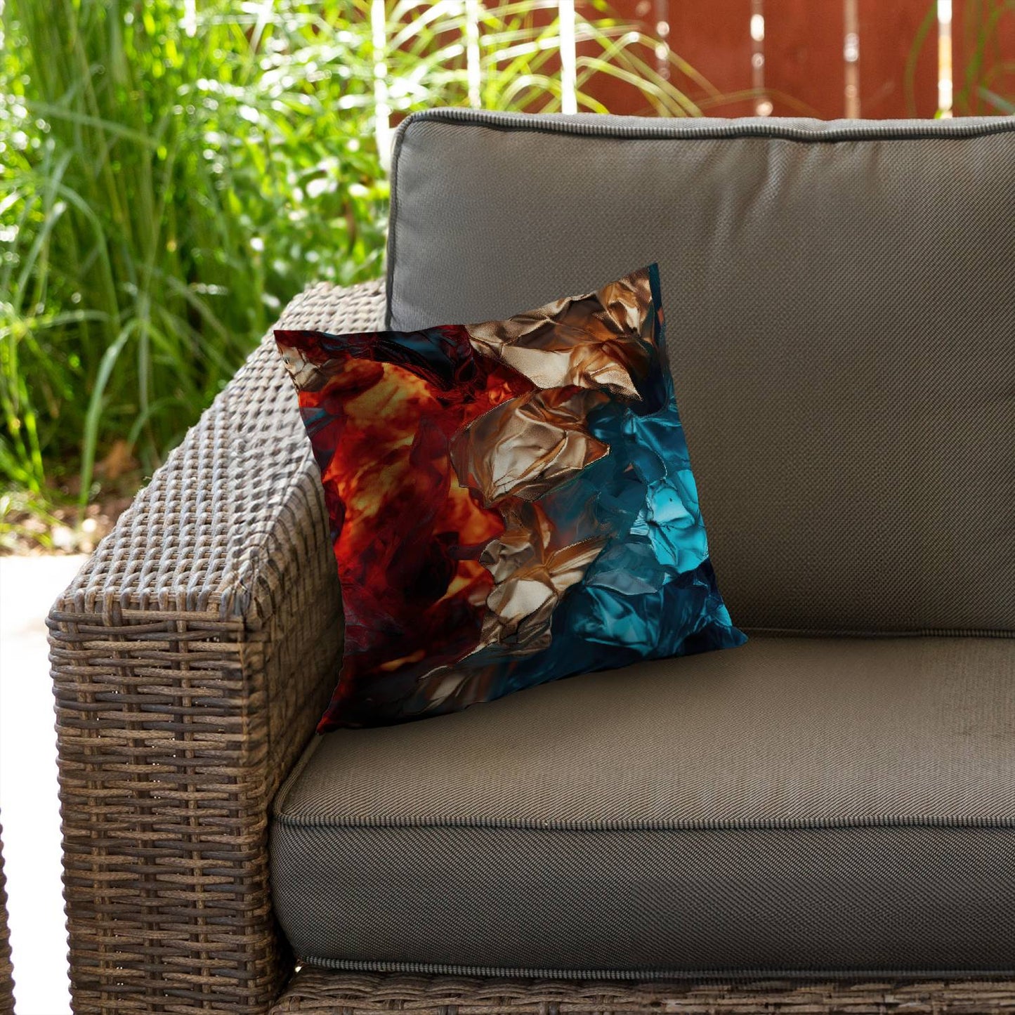 Foiled elements - Throw pillow - Print on demand