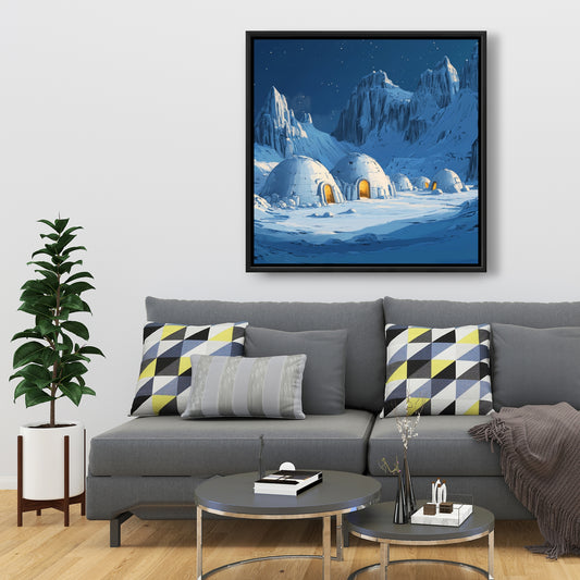 Ice cold - 36"x36" Framed canvas