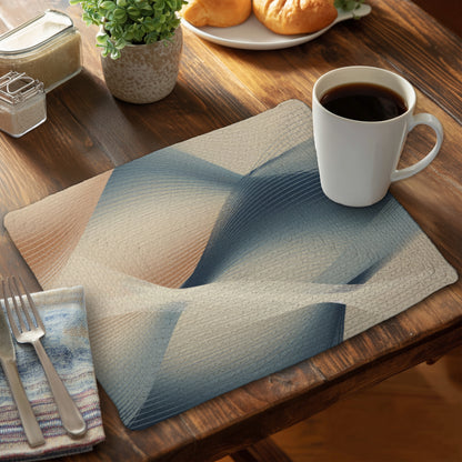 Heavenly Threads Blue Braided Polyester Placemat | Home Decor
