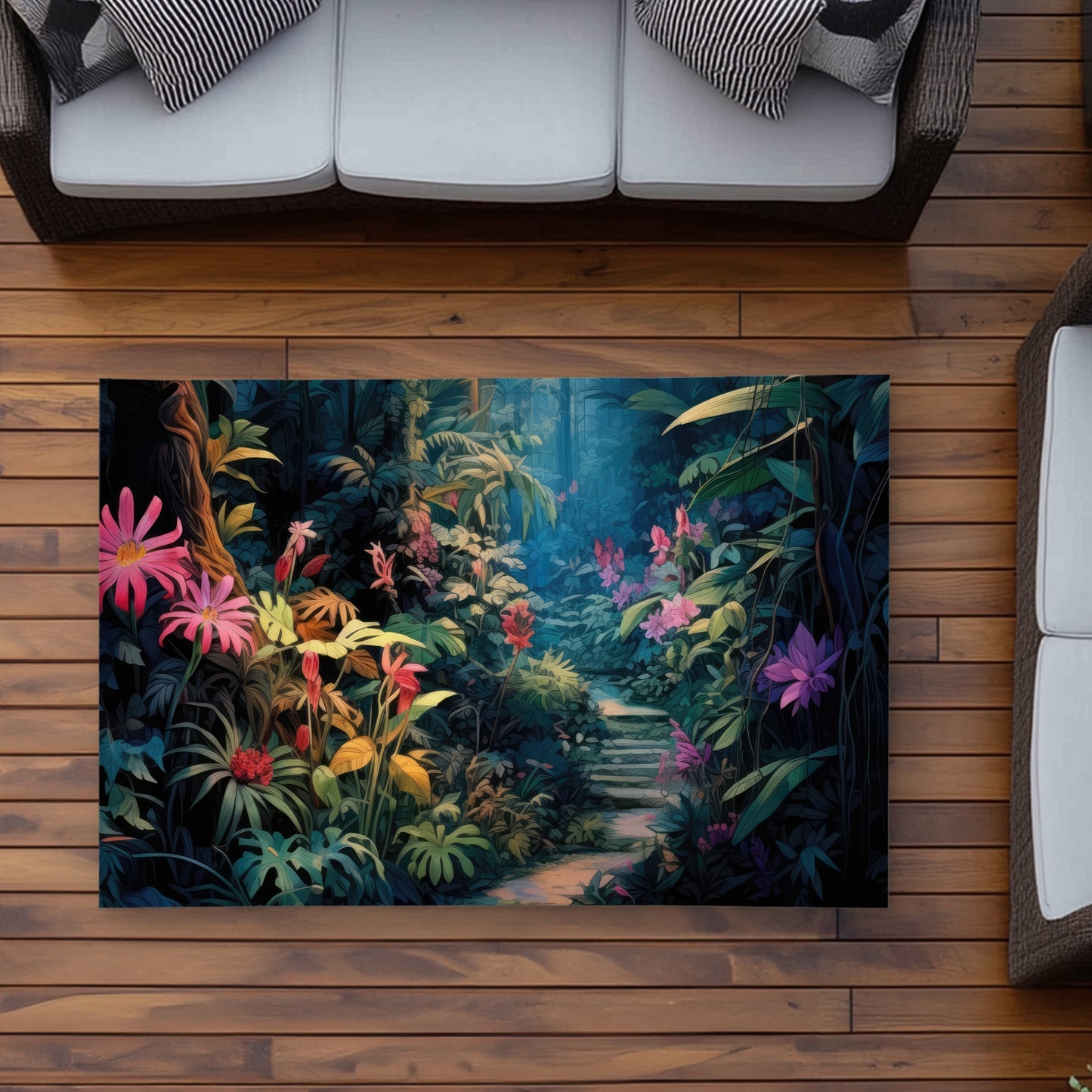 Against all odds - Green Outdoor Area Rug for Home Decor