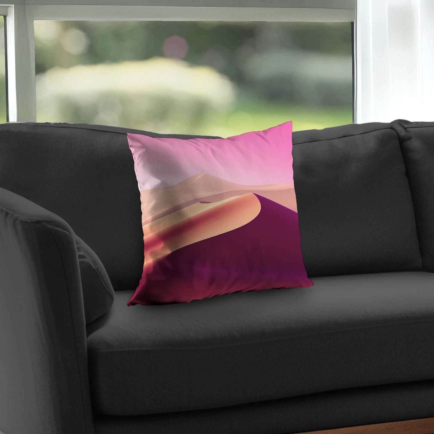 Coussin décoratif en sergé de polyester Calm Dunes | Décoration d'intérieur élégante