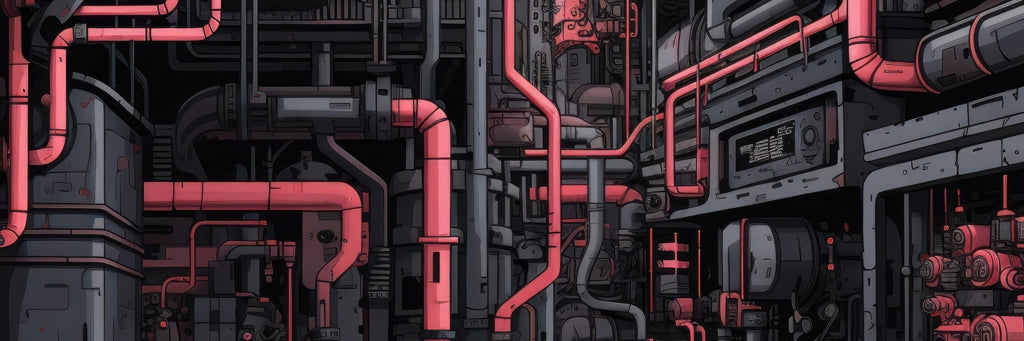 Tubular nightmare - Framed Canvas - Print on demand