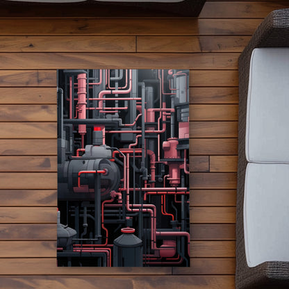 Dark Pipes Gray Outdoor Area Rug | Stylish Home Decor