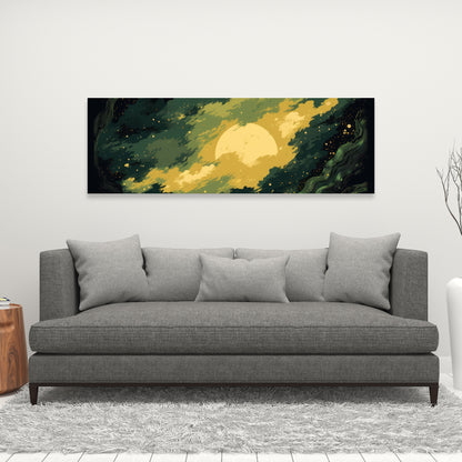 Cloudy Star - Yellow Canvas Home Decor for Bright Spaces