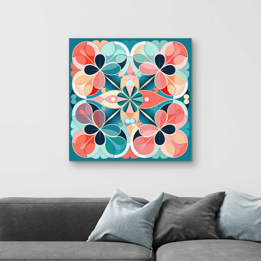 Mandala Turquoise Canvas Art - Stunning Home Decor Piece