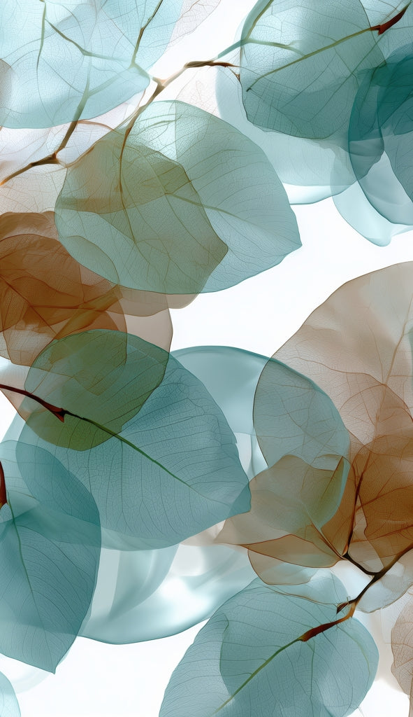 Translucent Leaves Brown Tablecloth | Indoor Outdoor Decor