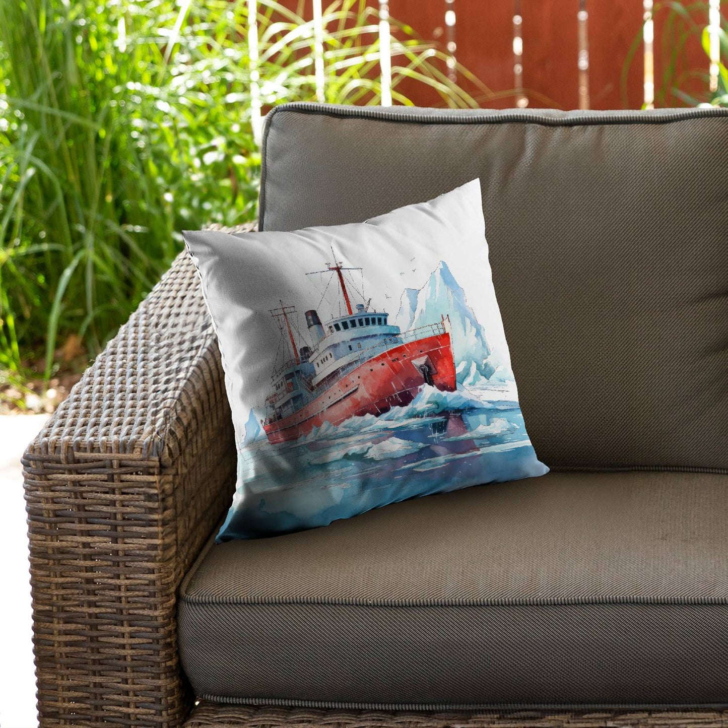 Breaking the ice - Throw pillow - Print on demand