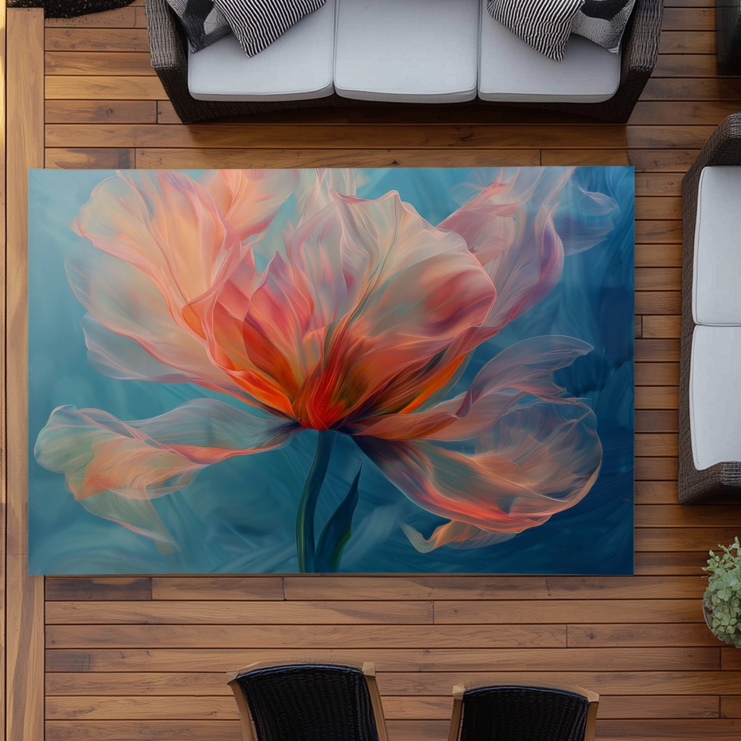 Blend Blue Outdoor Area Rug | Stylish Home Decor Accent