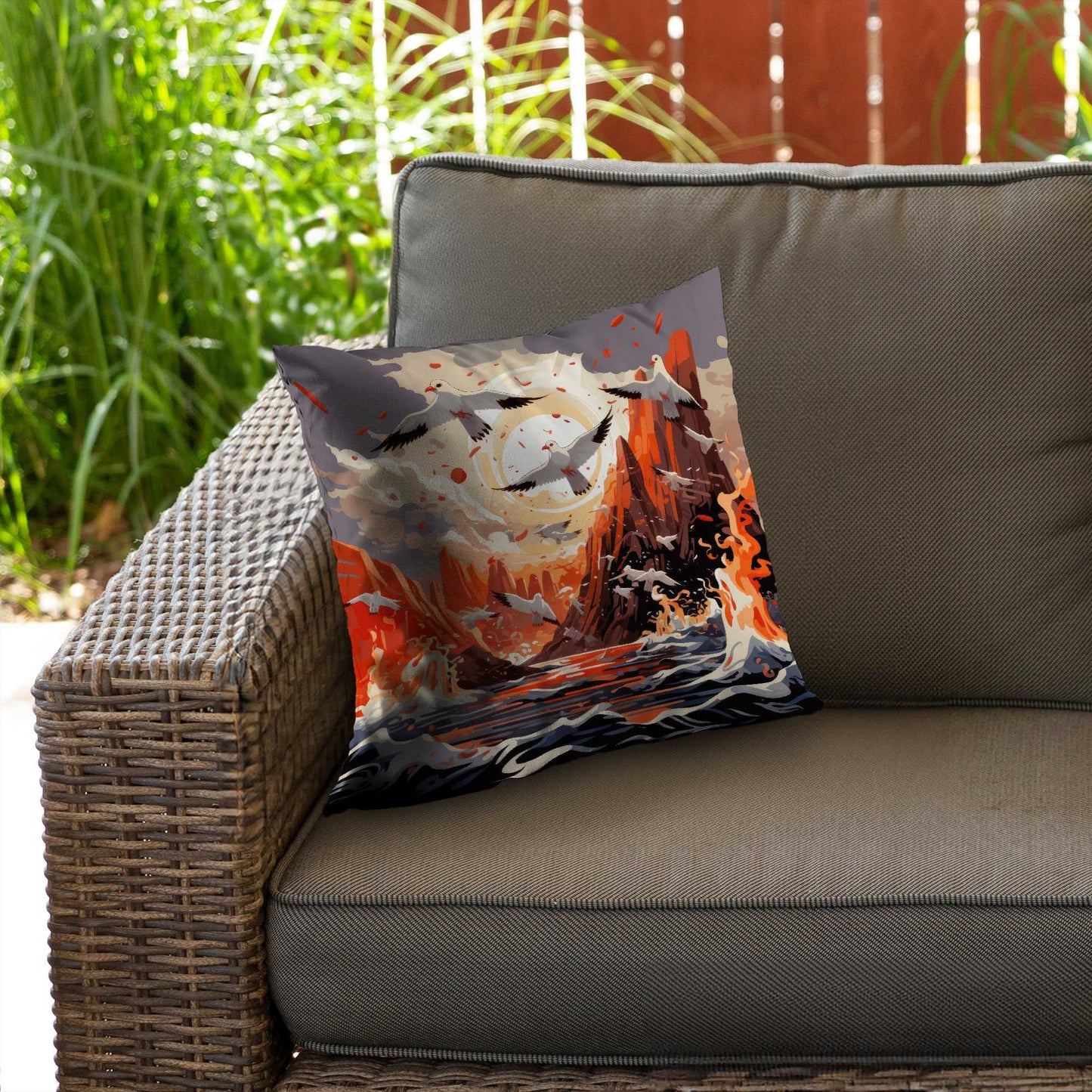 The Escape Poly Twill Throw Pillow | Stylish Home Decor