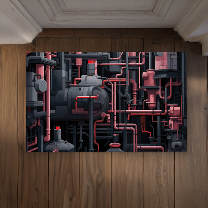 Dark Pipes Gray Indoor Outdoor Door Mat - Home Decor Accent