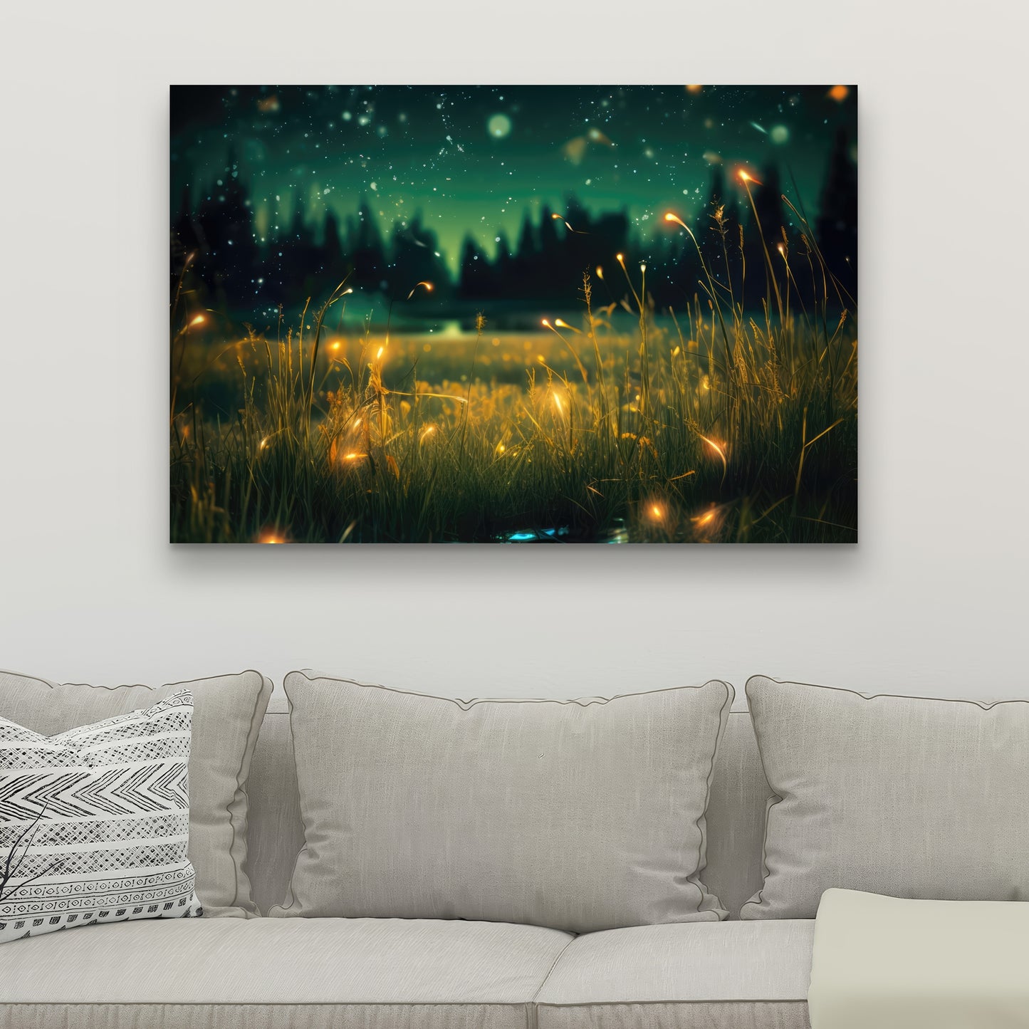 Light in the Dark - Black Canvas Wall Art for Home Decor