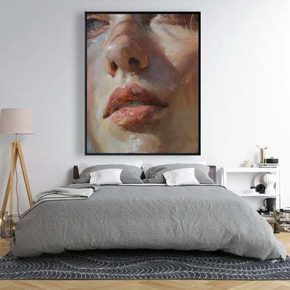 Pulp Beige Framed Canvas - Stylish Home Decor Art Piece