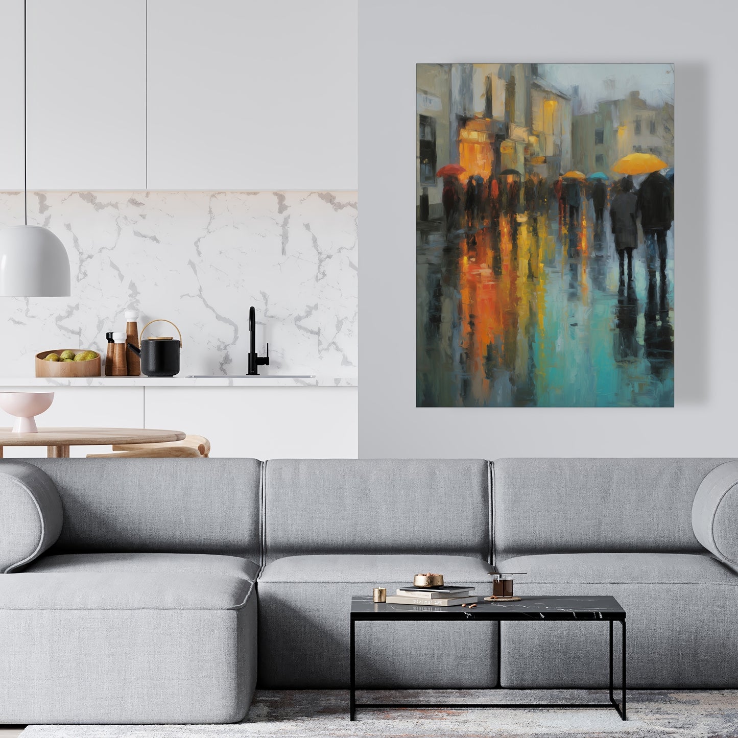 Rainy Day Yellow Canvas - Brighten Your Home Decor Today