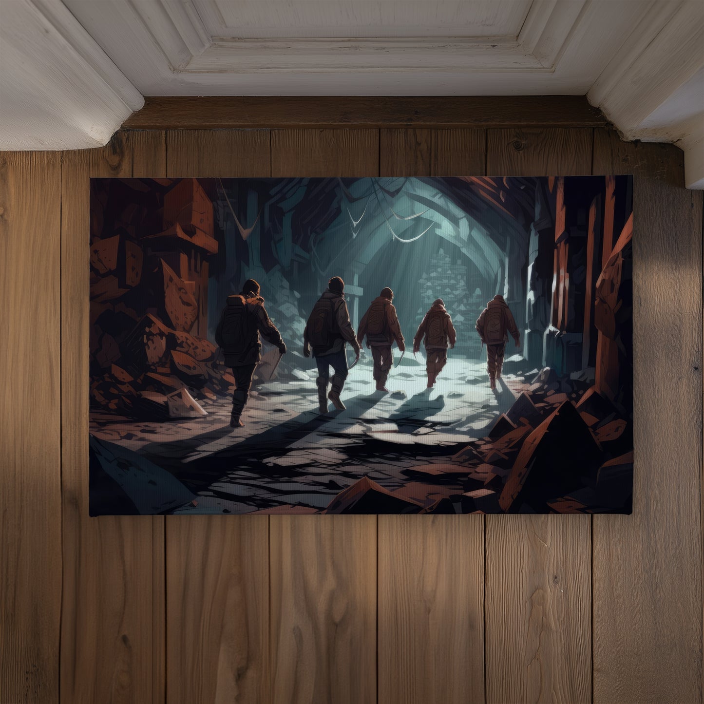 The Catacombs - Turquoise Indoor Outdoor Door Mat | Decor