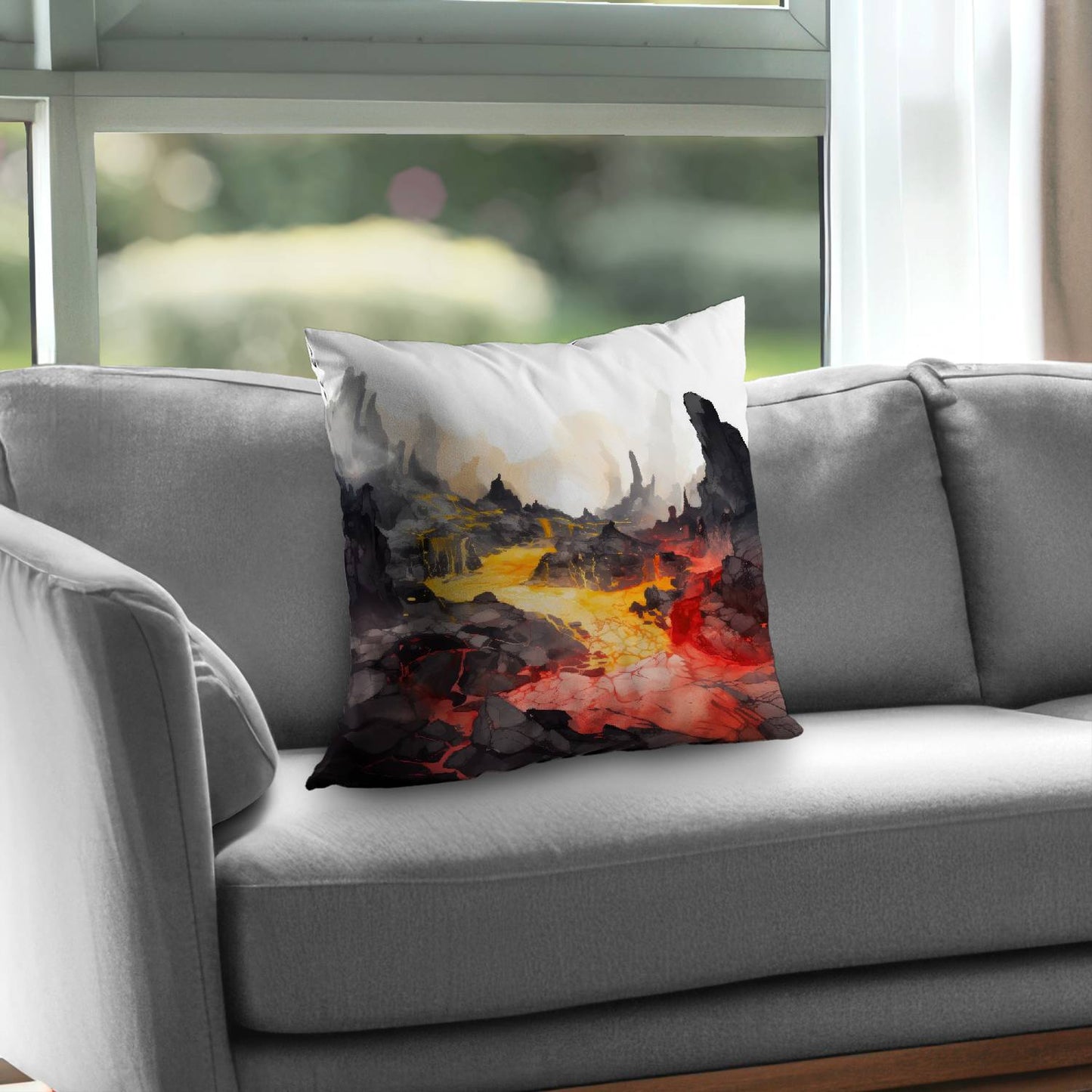 Hot and flowing - Throw pillow - Print on demand