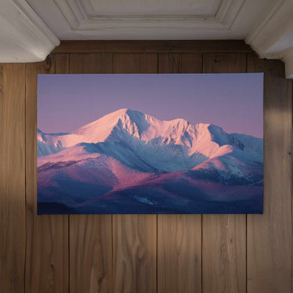 Rising Snow Pink Indoor Outdoor Door Mat | Decor Accessory