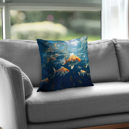Coussin décoratif en sergé de polyester fluide - Décoration intérieure élégante