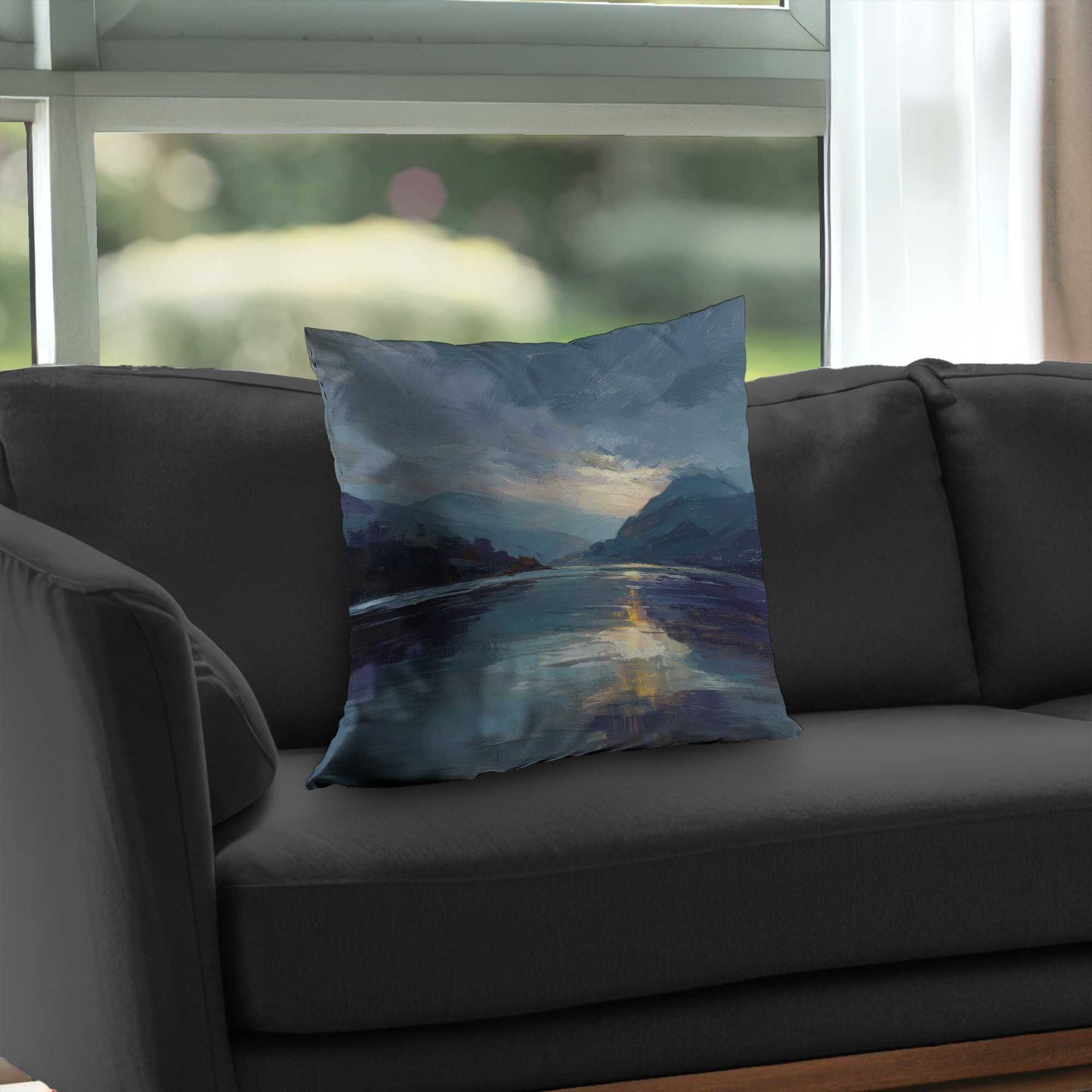 Obscure Poly Twill Throw Pillow - Stylish Home Decor Accent
