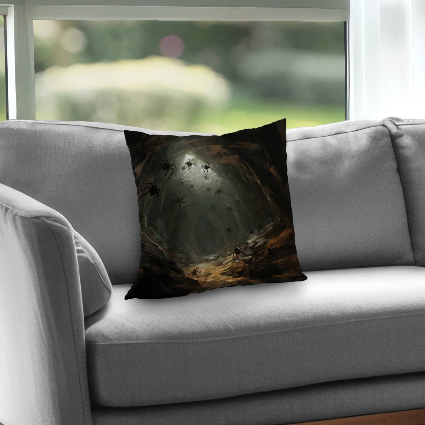 Eight legs of terror - Throw pillow - Print on demand