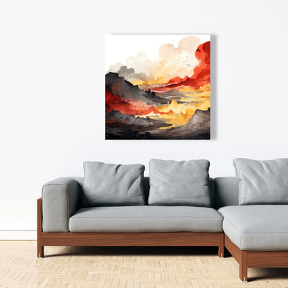 Scolding Land - White Canvas Art for Elegant Home Decor
