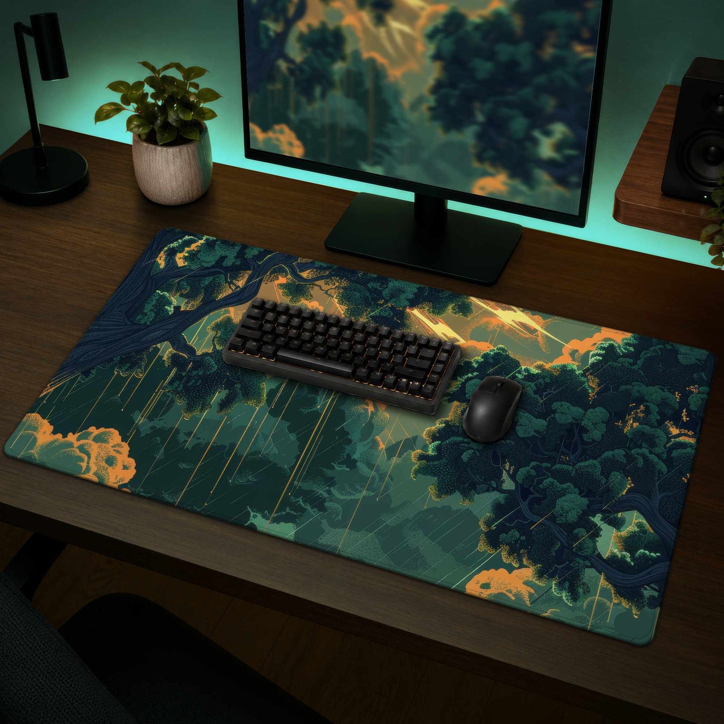 Drops Desk Mat - Stylish Home Decor Accessory for Desks