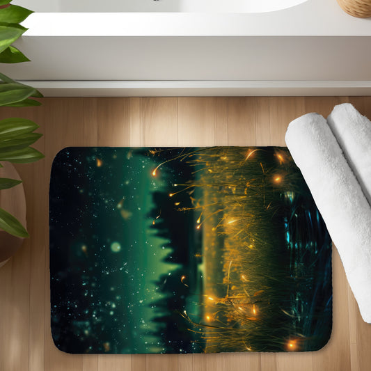Light in the Dark - Green Bath Mat for Home Decor | Cozy Comfort