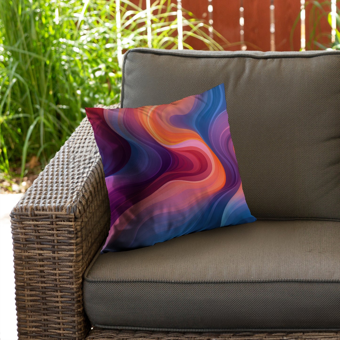 Purple Haze - Orange Poly Twill Throw Pillow Insert | Home Decor