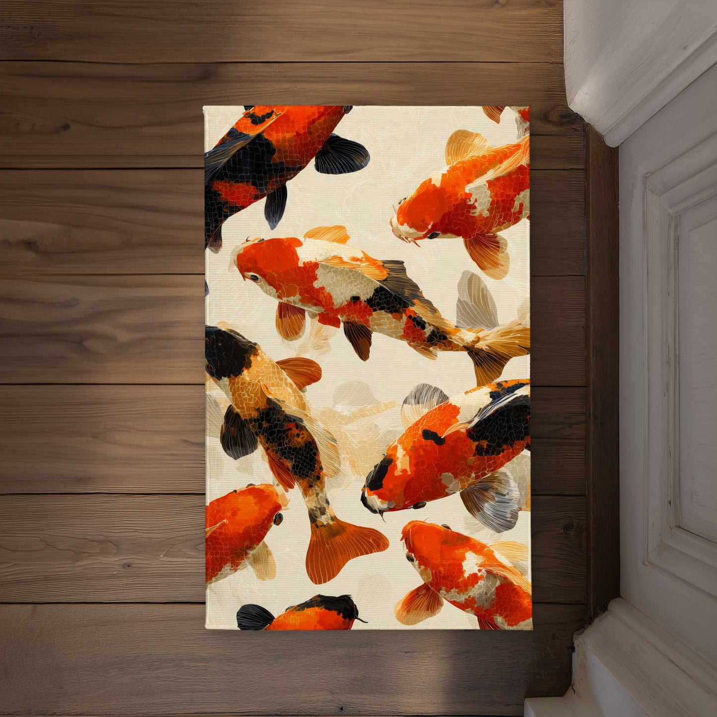 Koi Dance Flow Door Mat - Indoor Outdoor Home Decor Mat
