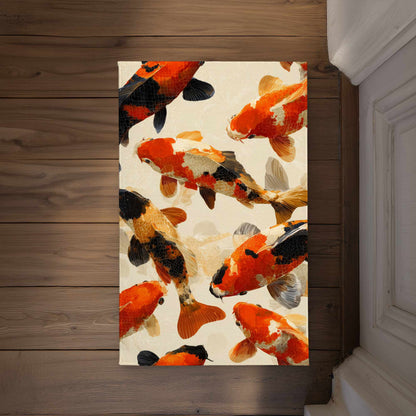 Koi Dance Flow Door Mat - Indoor Outdoor Home Decor Mat