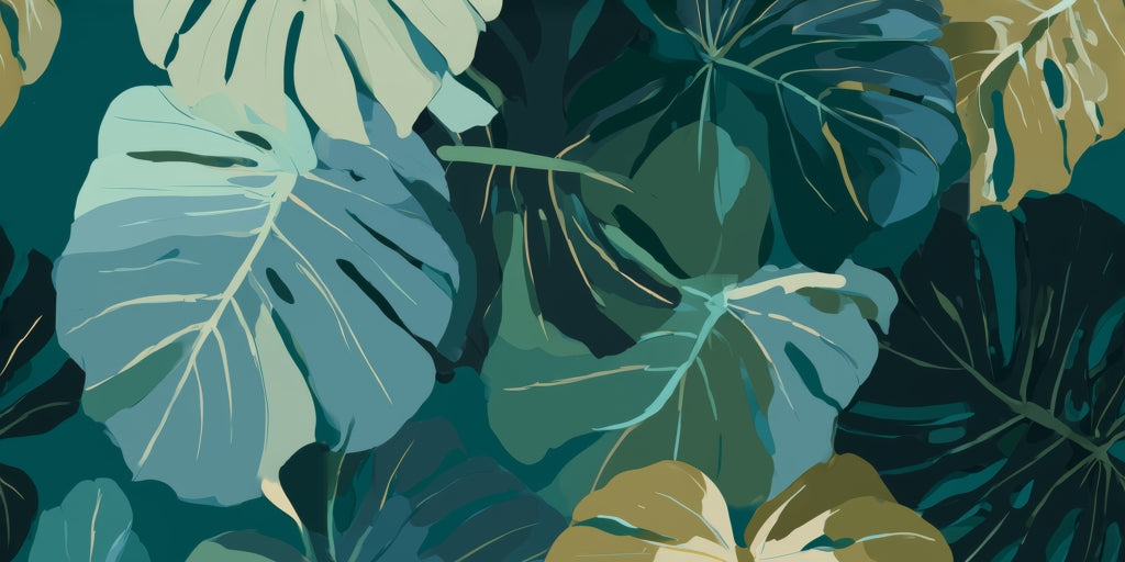 Tropical Leaf Veil Desk Mat - Stylish Home Decor Accessory