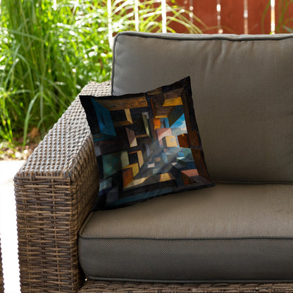 Boxed Up Poly Twill Throw Pillow - Stylish Home Decor Accent