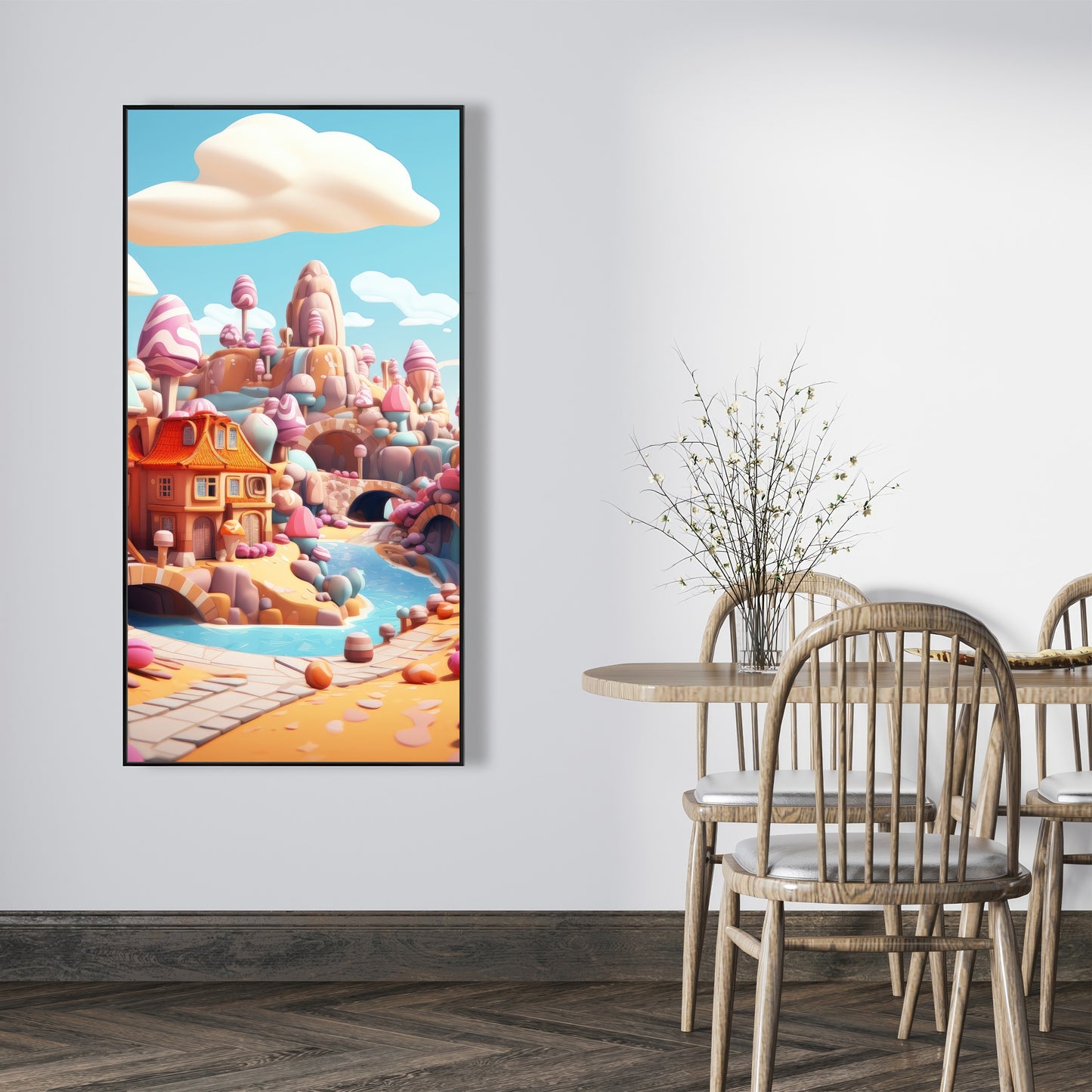 Sweet kingdom - 36"x36" Framed canvas