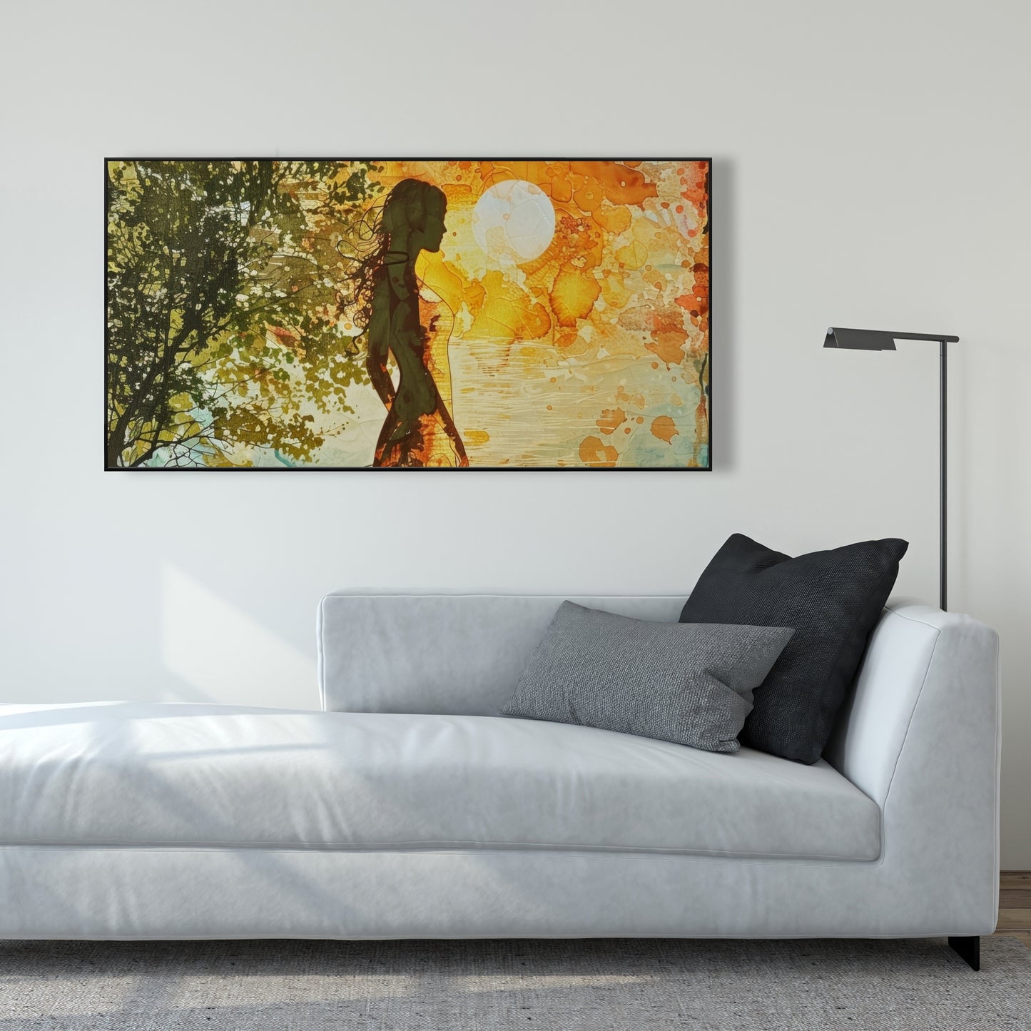 Peaceful sun - 36"x36" Framed canvas