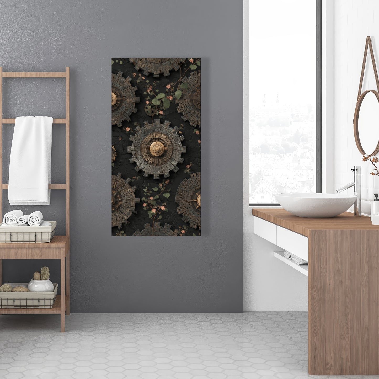 Cog pattern - 24"x24" Canvas