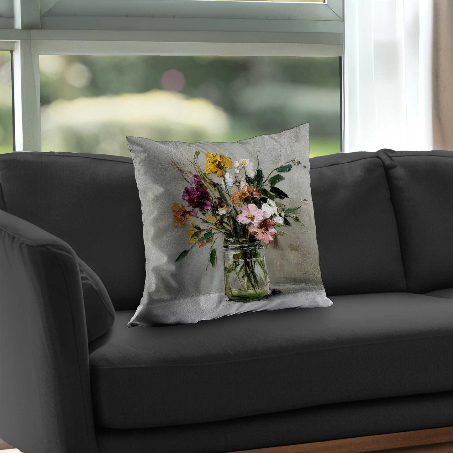 Still Life Poly Twill Throw Pillow - Home Decor Accent