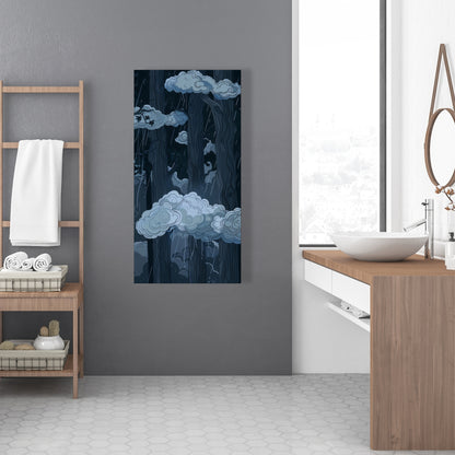 Sneeky Clouds - Gray Canvas for Stylish Home Decor