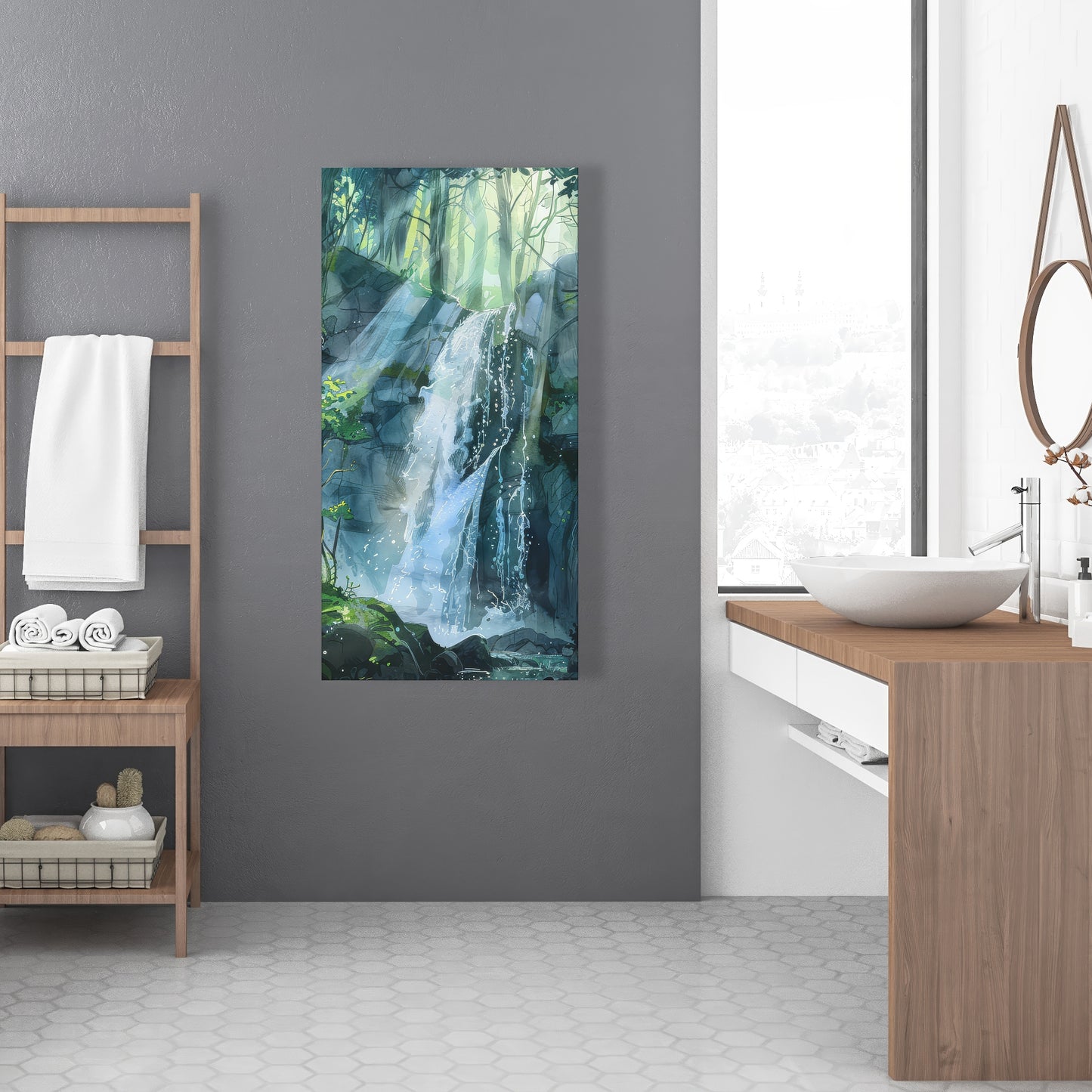 Sleeping Fall - Blue Canvas Home Decor | Elegant Wall Art