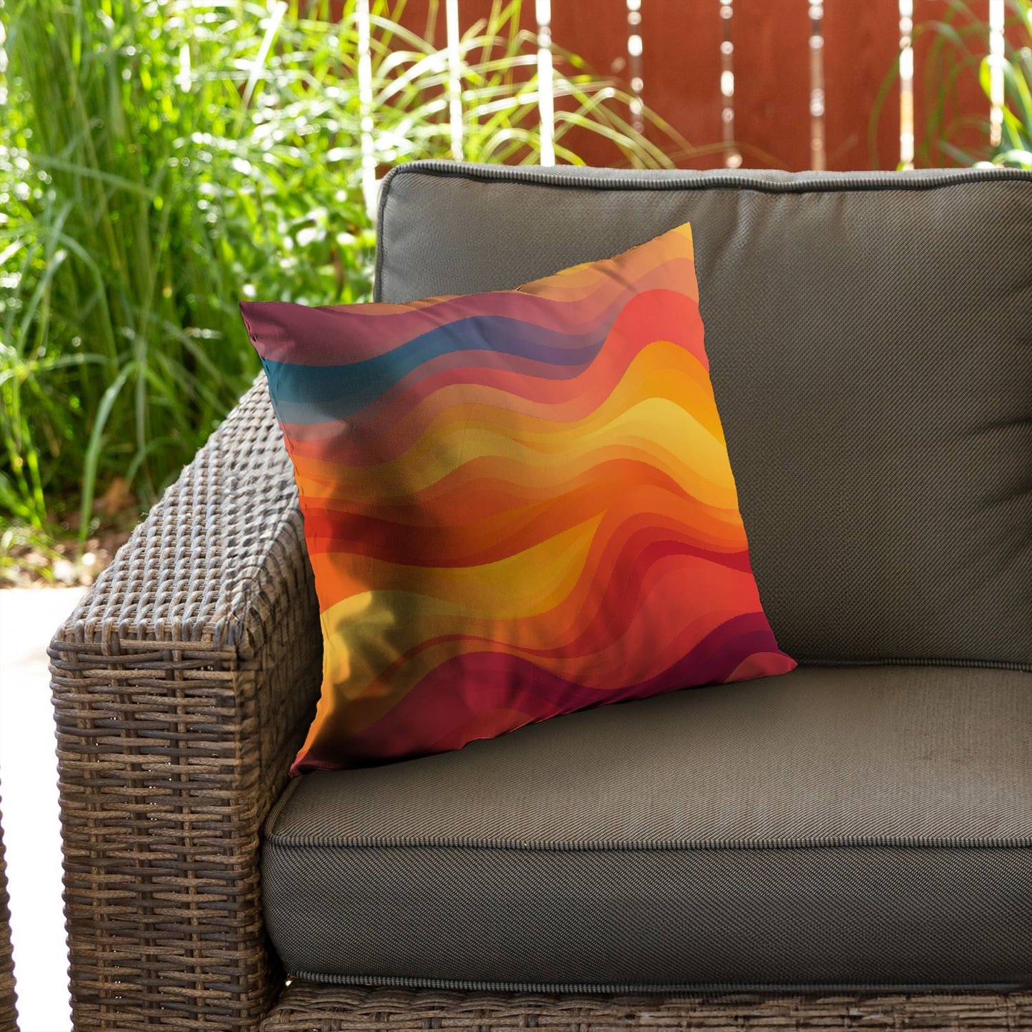 Sunset flow - Throw pillow - Print on demand