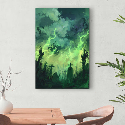 Reaching Hell - Black Canvas Decor Art for Modern Spaces