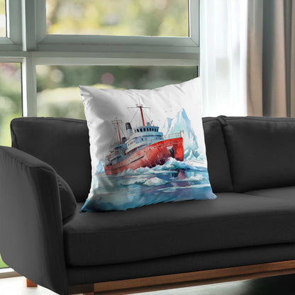Coussin décoratif en sergé de polyester « Briser la glace » - Accessoire de décoration intérieure