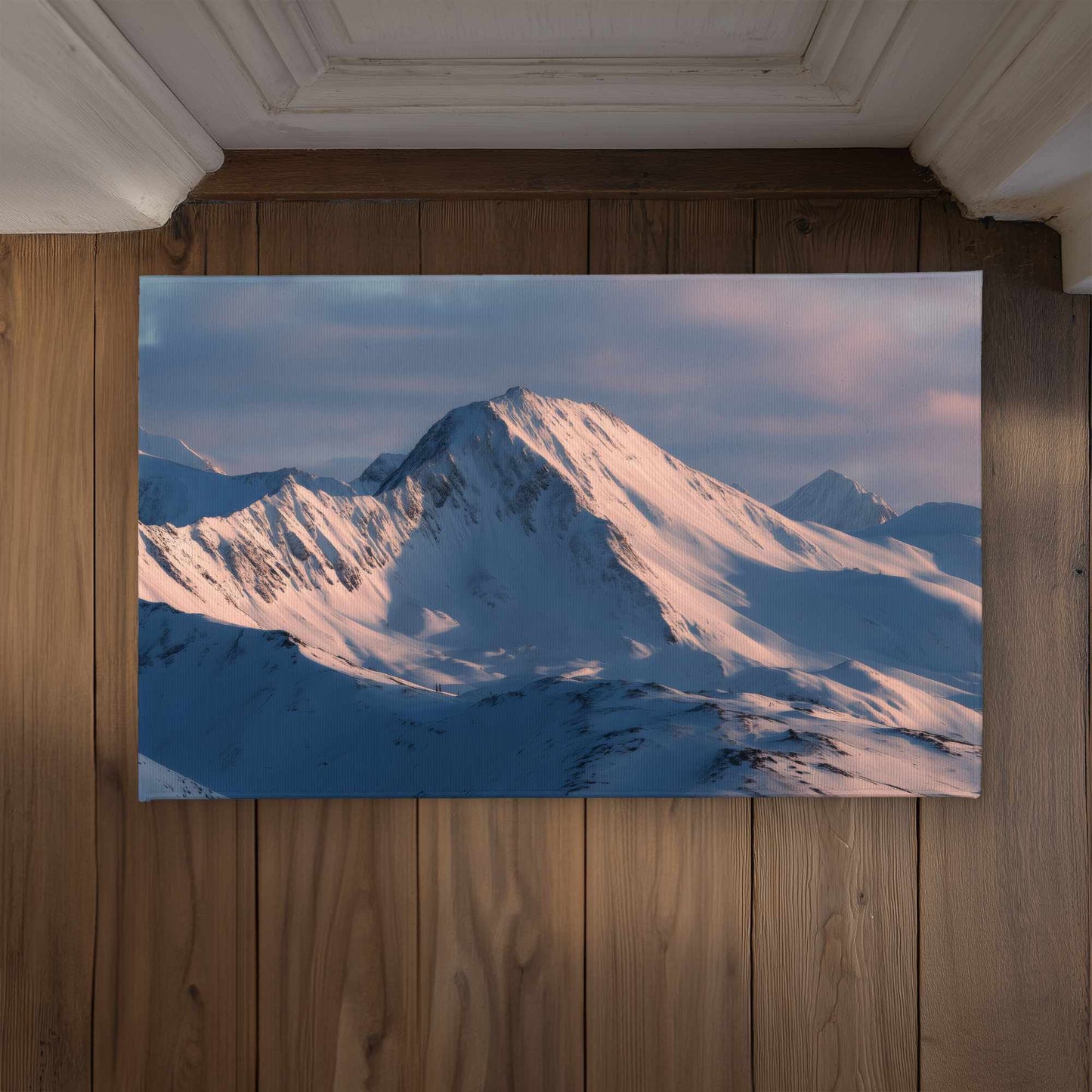 Icy Peaks White Indoor Outdoor Door Mat | Decor Essentials